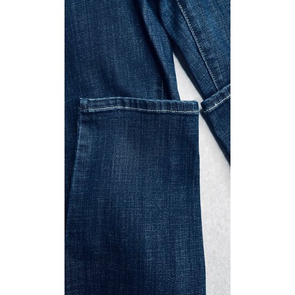 Logo Lori Goldstein Skinny Jeans Size 8 Dark Wash Major Embroidered on Pocket - Picture 9 of 16